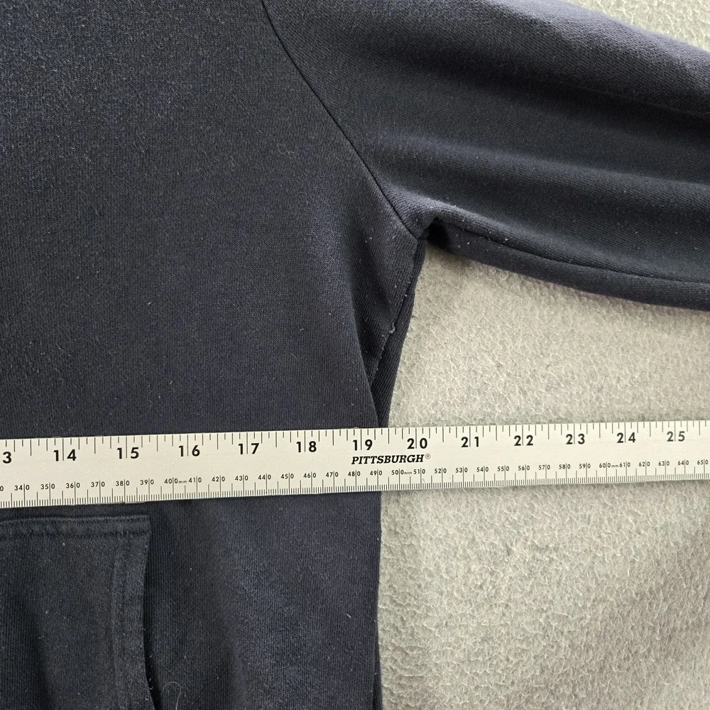 Armani Exchange Women Sweatshirt L Black Embroidery‎ Logo Full Zip
